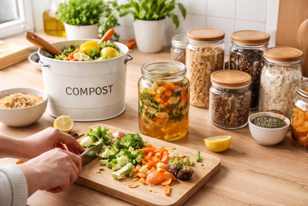 7 Projetos Simples de Reaproveitamento Que Reduzem Lixo na Cozinha