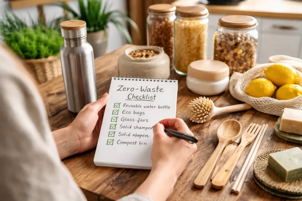 Checklist de Objetos Essenciais Para Quem Quer Começar o Estilo de Vida Zero-Waste em 30 Dias