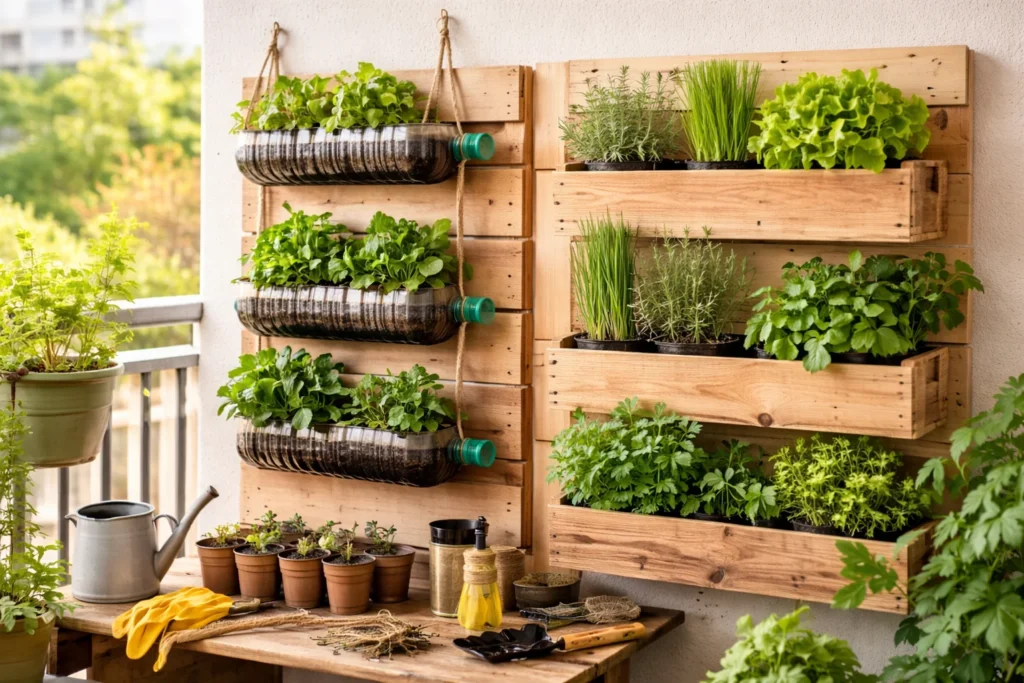 Como Criar um Sistema de Horta Vertical Zero-Waste Usando Apenas Materiais Reaproveitados