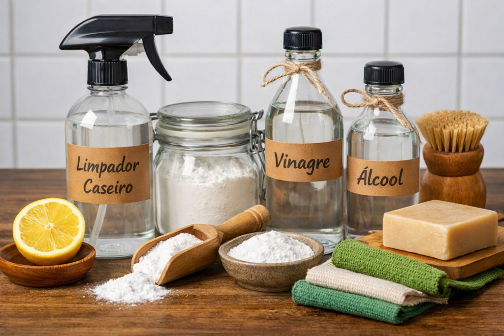 Como Fazer Produtos de Limpeza Caseiros com Ingredientes Básicos