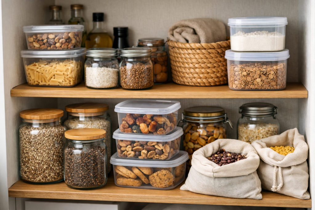 Guia Completo de Recipientes Reutilizáveias para Despensa Pequena em Apartamento