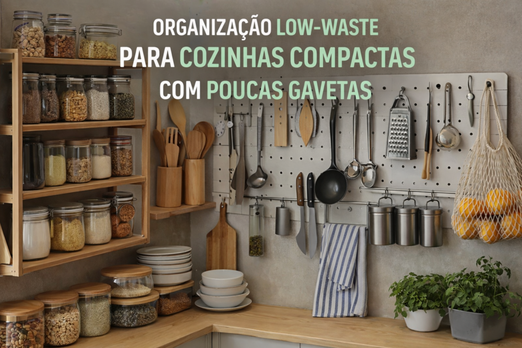 Organização Low-Waste: Dicas Para Cozinhas Compactas com Poucas Gavetas